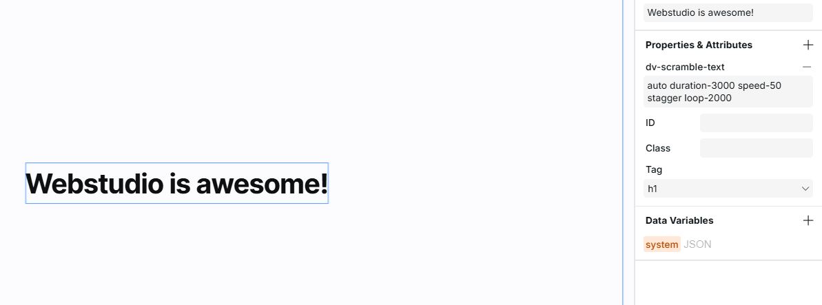 scramble text attributes
